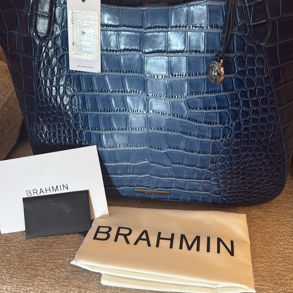 NWT Brahmin Aliza Heavenly Blue Lumeria Tote - Picture 5 of 7